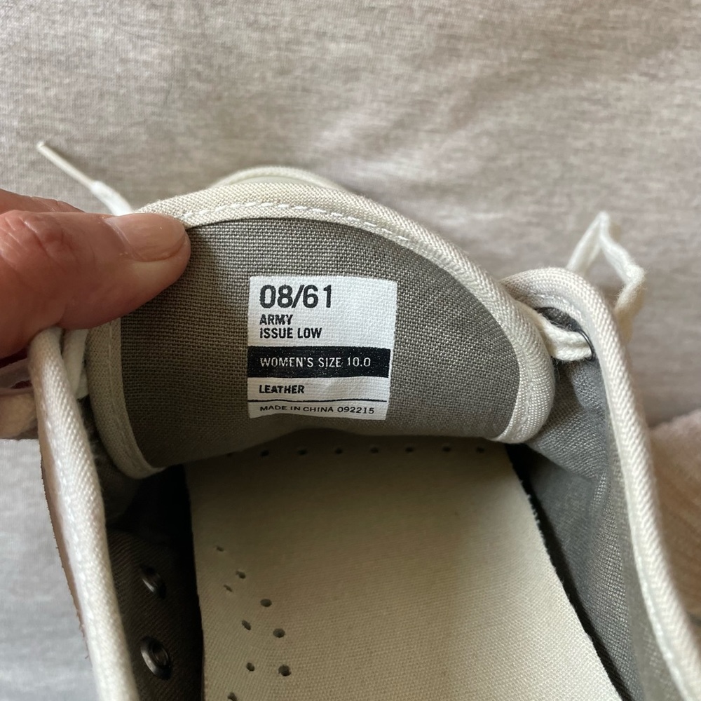 Natural Color Army Issue Low Seavees Sneakers Lea… - image 5